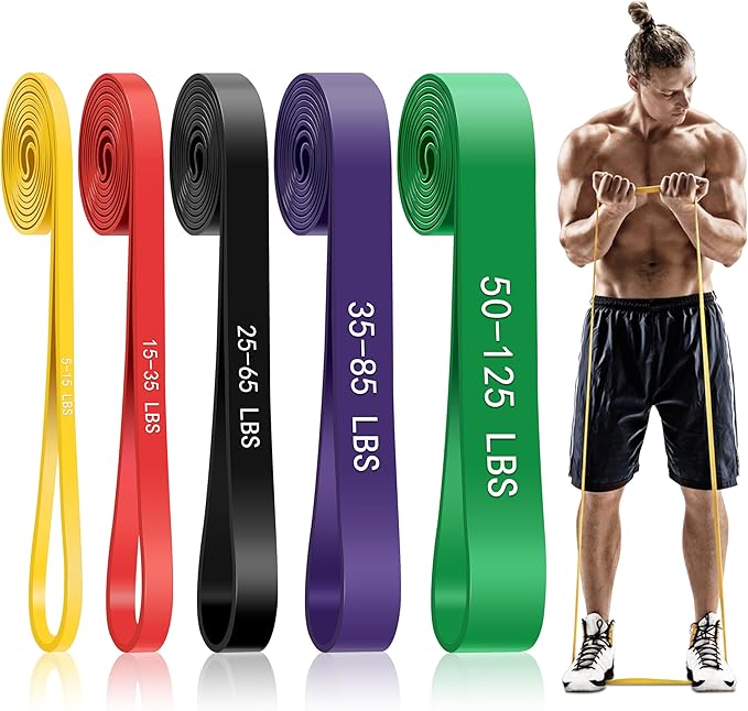 Pull Up Assistance Bands, 5-Level Resistance Bands for Working Out, Pull Up Bands for Men & Women