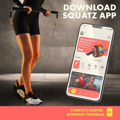 SQUATZ Pull-Up Workout Station with Bench - Multifunctional Gym Equipment Setup w/Pulling Bar