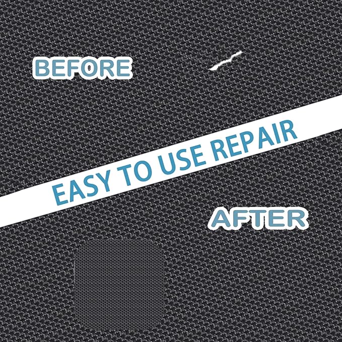 Heavy-Duty Trampoline Patch Repair Kit: 6 Self-Adhesive Patches (2 Square+2 Rectangular+2 Round)