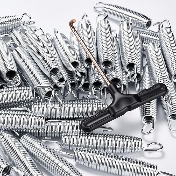 72pcs Heavy Duty Trampoline Springs Replacement Kit - 5.5 Inch Galvanized Steel Springs with Puller