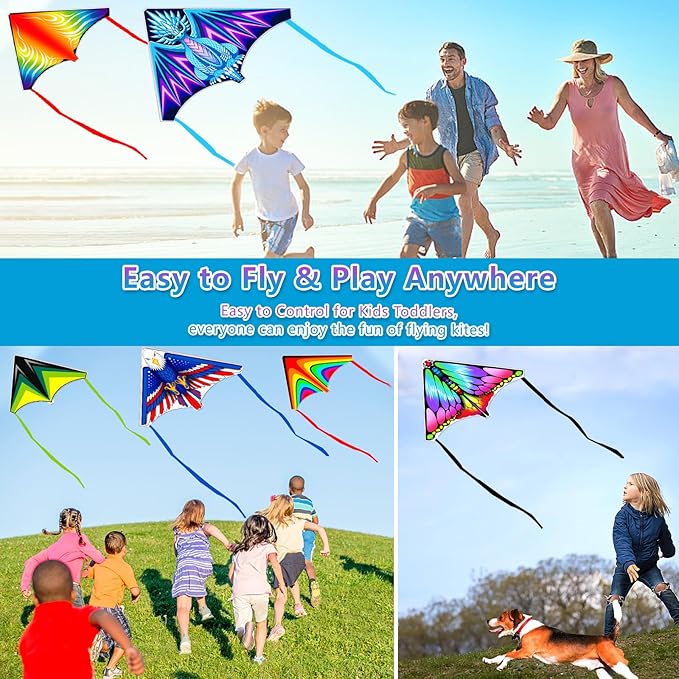 8 Pack Mini Kites for Boys Girls 3-5 6 7 8 Gift & Party Favors, Finger Launcher Kites Easy to Fly