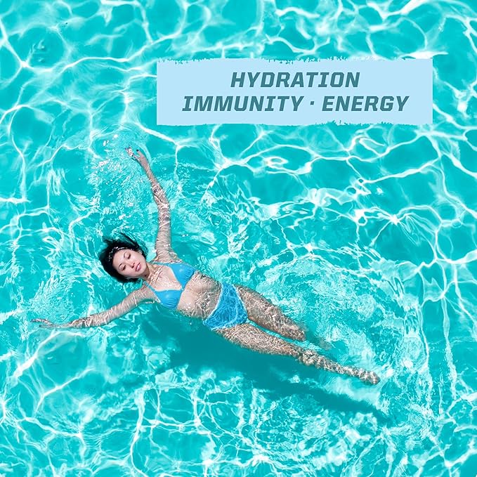 Electrolyte Powder Hydration Packets Powder B12 Elderberry | Coconut Berry Flavored 18 Stick Packs