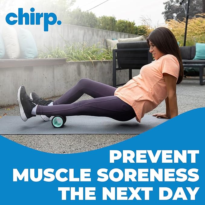 Chirp Wheel Foam Roller ??Targeted Back & Neck Relief, Lumbar Spine Stretcher, Spinal Decompression