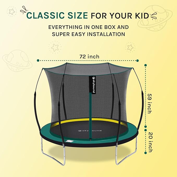 SkyBound 14 FT 12 FT 10FT 8FT 6FT Springless Trampoline for Kids and Adults - Recreational
