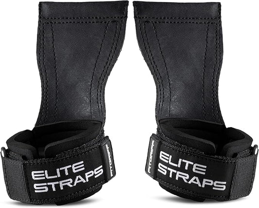 Fitgriff® Elite Straps - Lifting Wrist Straps (Rubber Grips) for Weightlifting, Gym, Workout