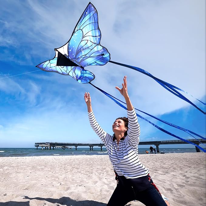 Butterfly Kites for Kids and Adults, Easy to Fly Large Single Line Kite for Boys and Girls - 55" x