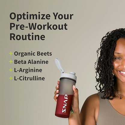 Snap Supplements Pre Workout Beet Root Powder, Nitric Oxide Supplement Preworkout for Men and Women