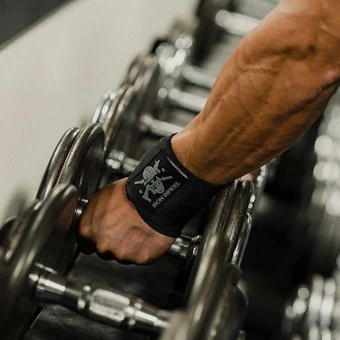 Iron Infidel Wrist Wraps for Weightlifting - 18" and 24" Heavy Duty Support for Working Out, Gym