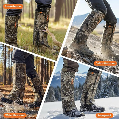 SPIKA Strike Snake Gaiters, Waterproof Snake Chaps for Hunting, Adjustable and Snake Resistent Leg