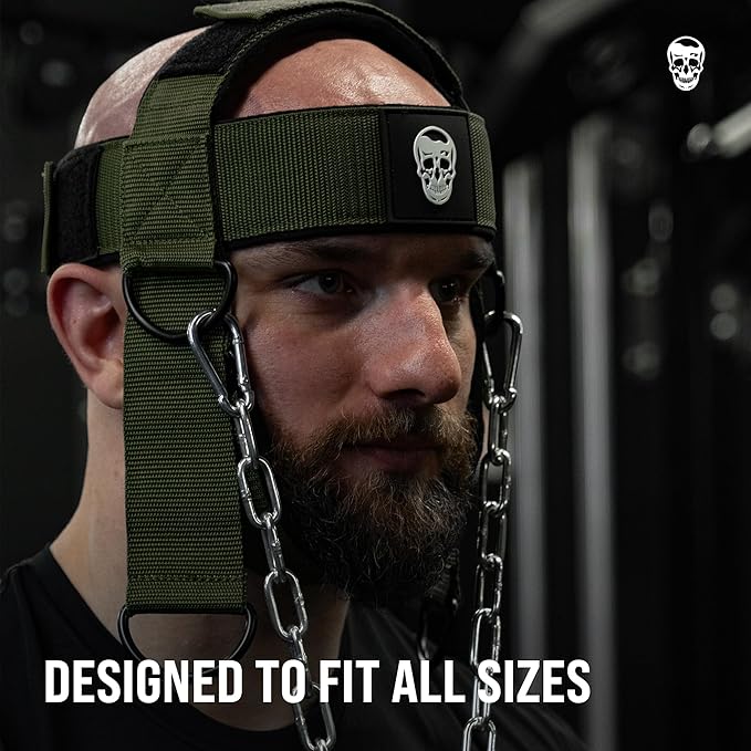 Gymreapers Neck Harness Weight Lifting - Neck Trainer Workout Equipment - Heavy Duty Stainless