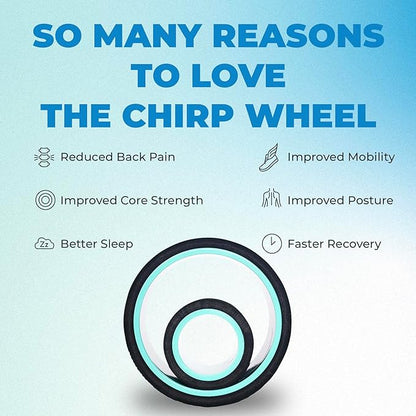 Chirp Wheel Foam Roller ??Targeted Back & Neck Relief, Lumbar Spine Stretcher, Spinal Decompression