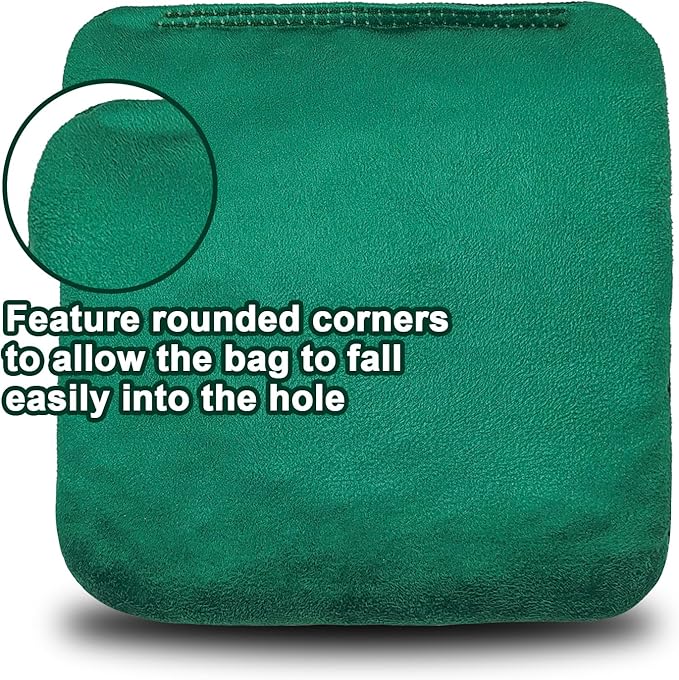 JIMTERRY Professional Cornhole Bags Set of 8 Dual Sided Corn Holes Bags Double Sided Regulation