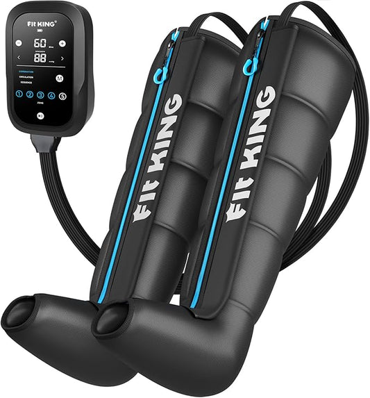 FIT KING Upgraded Full Leg Compression Massager Boots, Professional Air Compression Recovery System