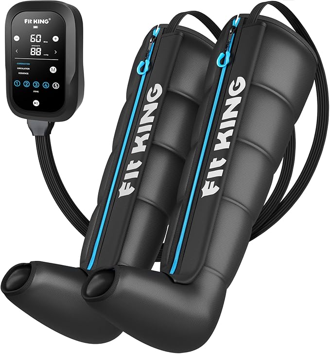 FIT KING Upgraded Leg Massager Recovery Boots, Professional Air Compression Recovery System for