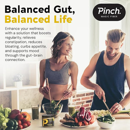 Pinch Magic Sugar Free Fiber Powder ??Light Lemon Ginger Psyllium Husk with Bromelain & Vitamins C