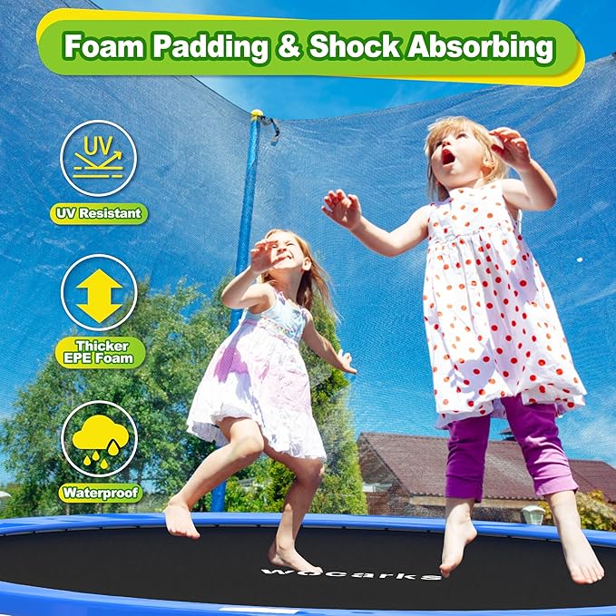 Trampoline Pad, 10ft 12ft 14ft Trampoline Replacement Safety Pad, Waterproof and Tear-Resistant