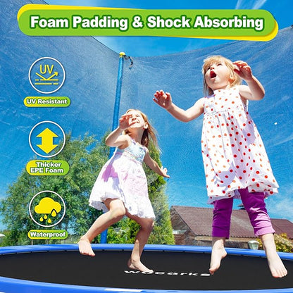 Trampoline Pad, 10ft 12ft 14ft Trampoline Replacement Safety Pad, Waterproof and Tear-Resistant