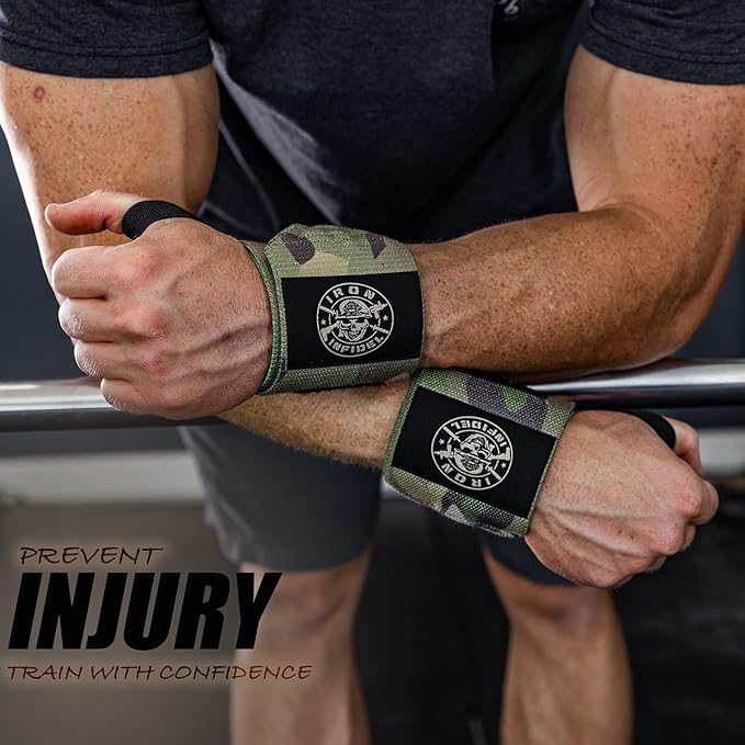 Iron Infidel Wrist Wraps for Weightlifting - 18" and 24" Heavy Duty Support for Working Out, Gym