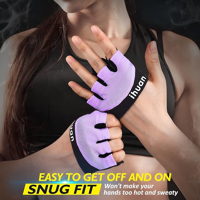 ihuan New Weight Lifting Gym Workout Gloves Men & Women, Great for Weightlifting, Exercise