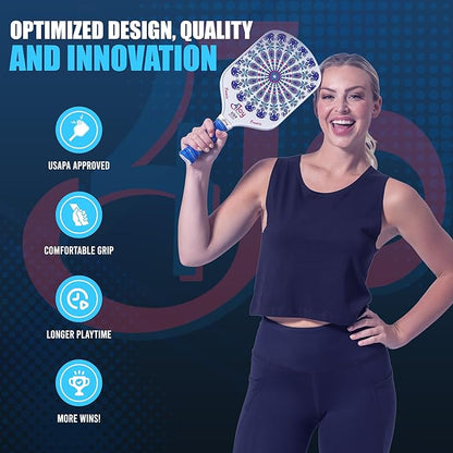 4Joy Pickleball Paddle Premio Series - Thermoformed Premium T700 Carbon Fiber Pickleball Paddless