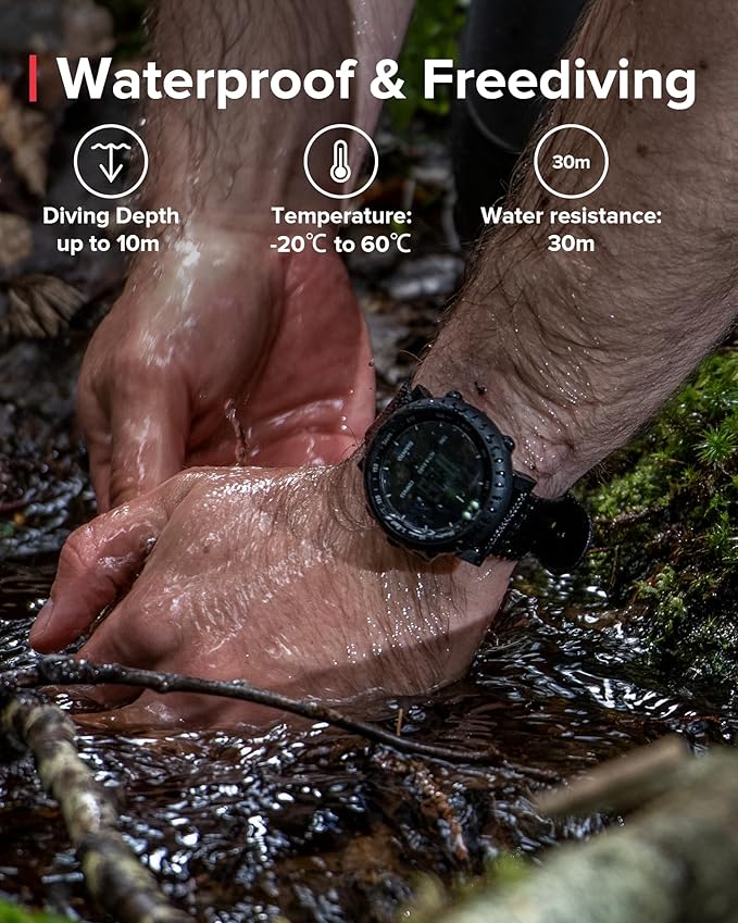 SUUNTO Core Alpha Sports Watch, Classic Outdoor Adventure Watch with Red Backlight, Altimeter