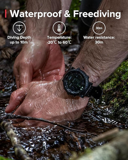SUUNTO Core Alpha Sports Watch, Classic Outdoor Adventure Watch with Red Backlight, Altimeter