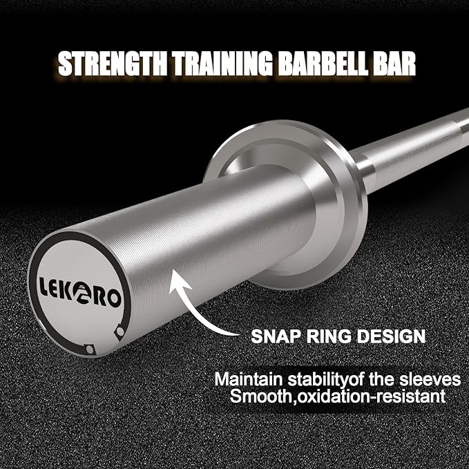 Olympic EZ Curl Barbell Bar, 48-inch Curling Bar, Fits 2-inch Weight Plates, Strength Training Bar