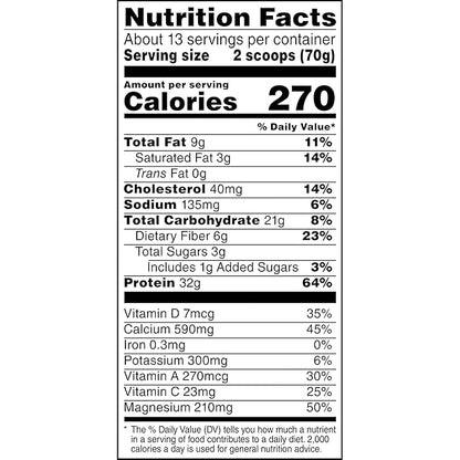 Muscle Milk Genuine Protein Powder, Strawberries ?˜N Crème, 1.93 Pounds, 13 Servings, 32g Protein