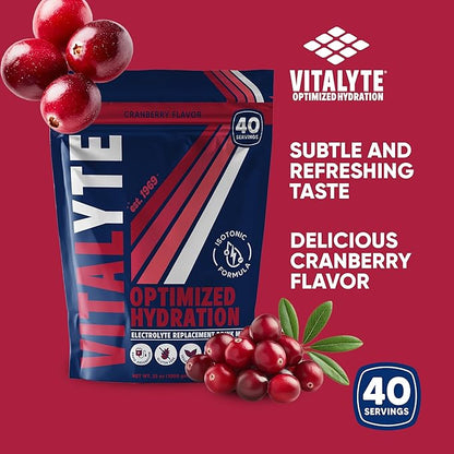 Vitalyte Electrolyte Powder Drink Mix, Isotonic Electrolyte Hydration Mix, Case Pack (6 Pack