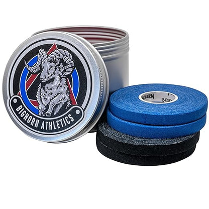 Bighorn Athletics Pro Series Jiu-Jitsu Finger Tape, 8-Rolls with Tin Holder, Enhanced Extra