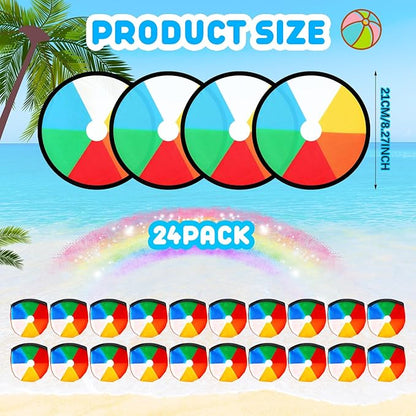 24 Pieces Foldable Flying Disc Fans Set Beach Flying Disc for Party Creative Gift Colorful Pocket