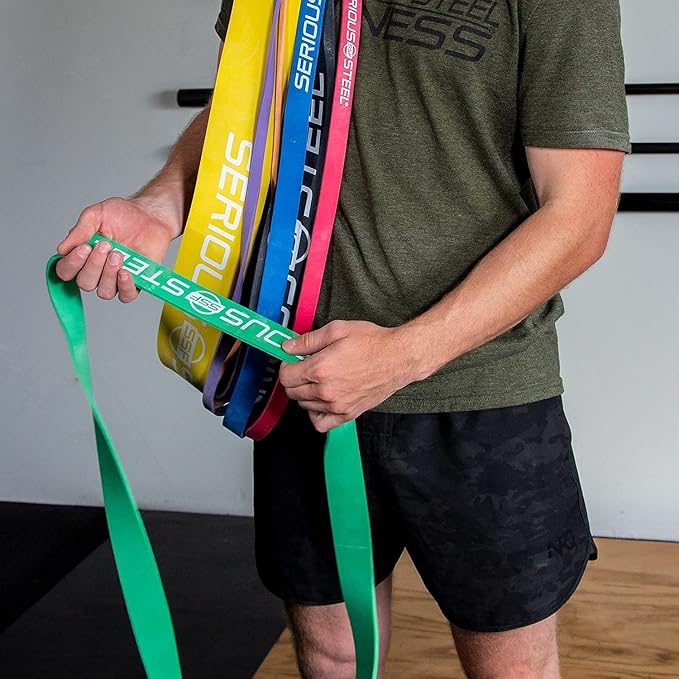 Serious Steel Fitness 32" Resistance Training Bands (Portable Exercise Band System Training Bands