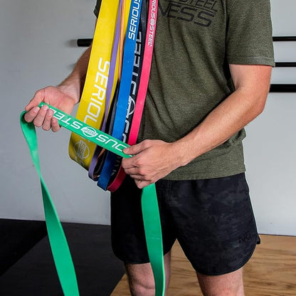Serious Steel Fitness 32" Resistance Training Bands (Portable Exercise Band System Training Bands