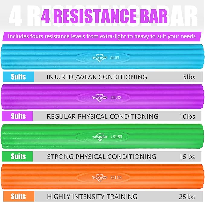 Flex Therapy Bar,Twist Bar for Physical Therapy & Resistance Bar for Golfers