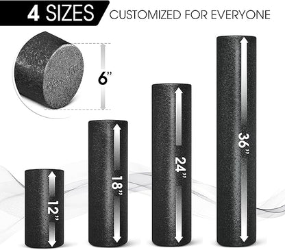 Yes4All High-Density EPP Round Back Roller Foam, Exercise Foam Roller for Yoga, Pilates &