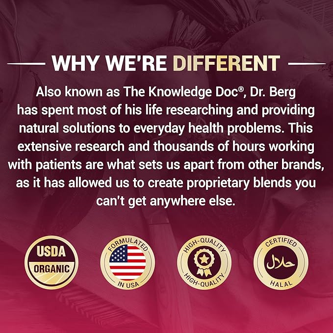 Dr. Berg Raw Organic Beet Powder from Real Earth-Grown Beets ??USDA Certified Organic Beet Root