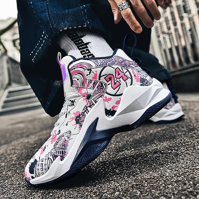 Boys Basketball Shoes Breathable Indoor Athletic Shoes Youth Outdoor Fashion Sneakers Comfortable