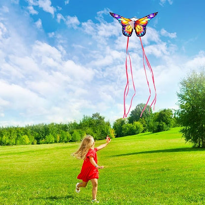 Xida Butterfly Kite for Kids & Adults, Easy to Fly, Ages 4-8, Large Kite with 300ft Handle, Perfect