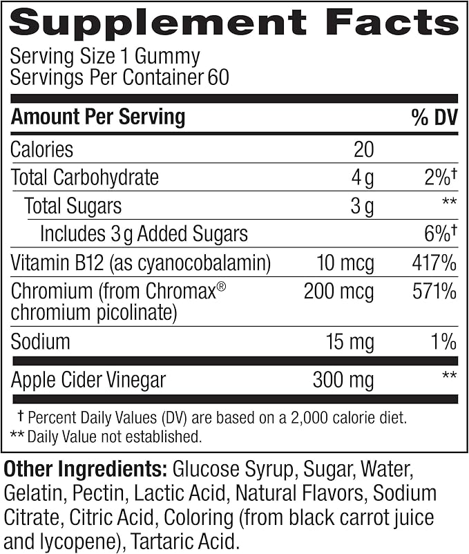 OLLY Metabolism Gummy Rings, Metabolism and Cellular Energy Chewable Supplement,* Apple Cider