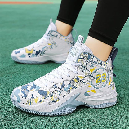 Boys Basketball Shoes Breathable Indoor Athletic Shoes Youth Outdoor Fashion Sneakers Comfortable