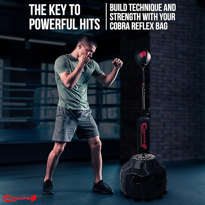 Cobra Reflex Bag – Advanced Reflex Punching Bag with Ultra-Fast Bounceback to Increase Speed