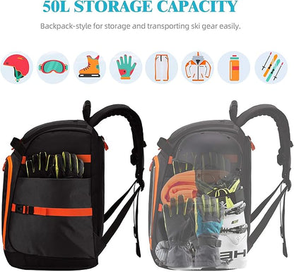 Ski/Snowboard Boot Bag/Skating Bag | Excellent for Store and Transport Gear, Jacket, Helmet
