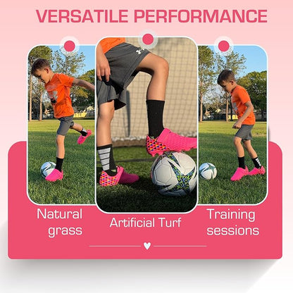 Soccer Cleats for Kids & Youth | Lightweight Football Shoes for Firm Ground | Durable Girls & Boys