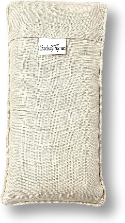 Organic Linen Eye Pillow - Lavender & Flaxseed for Relaxation, Yoga, Stress Relief - Microwavable