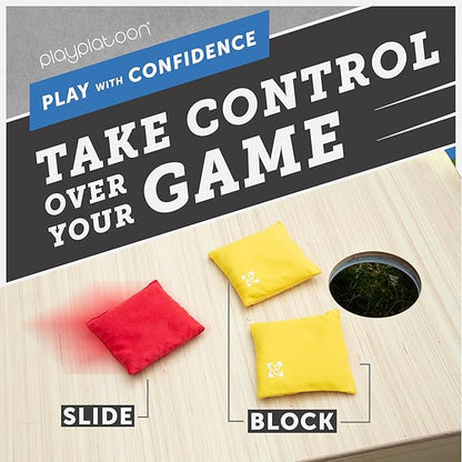 Professional Cornhole Bags - Set of 8 Regulation All Weather Double Sided - Sticky Side/Slick Side