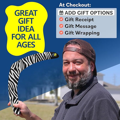 Beach Boomerang Toy For All Ages - Outside Beach Games Adults & Outdoor Toys For Kids - Fun Outdoor