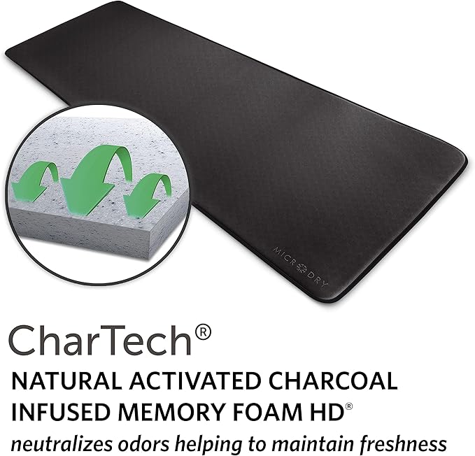 MICRODRY Deluxe Fitness Exercise Yoga Mat for Home & Gym, Extra Thick for High Impact Training