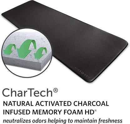 MICRODRY Deluxe Fitness Exercise Yoga Mat for Home & Gym, Extra Thick for High Impact Training