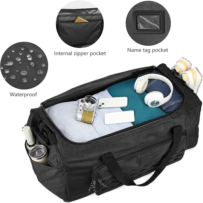 125L Extra Large Gym Duffle Bag for Men Women with Shoes Compartment Heavy Duty Tactical Sports