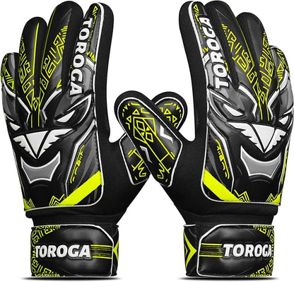 Goalkeeper Gloves for Kids & Youth – Soccer Goalie Gloves, Strong Latex Grip, Double Wrist Support
